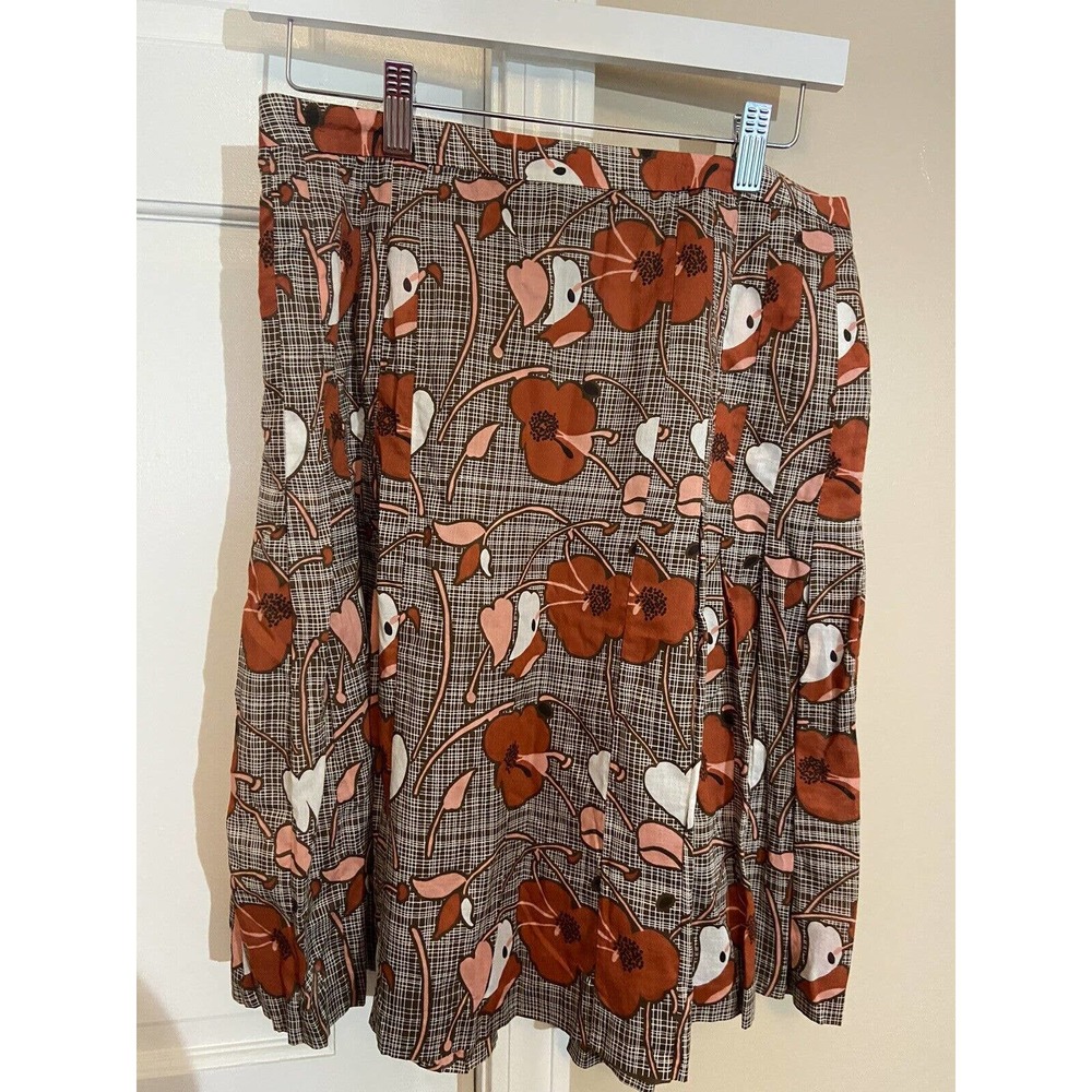 women’s ann taylor loft skirt, size 6, pleated, flared, x-color